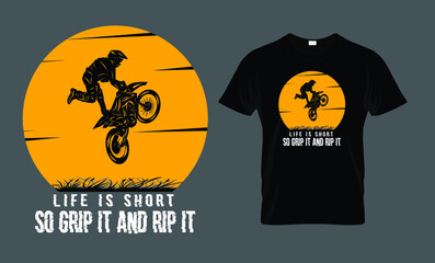 Life is short, so grip it and rip it - t-shirt design