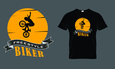 Freestyle biker - t-shirt design 