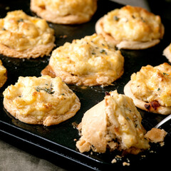 Mince meat mini pies with mashed potato