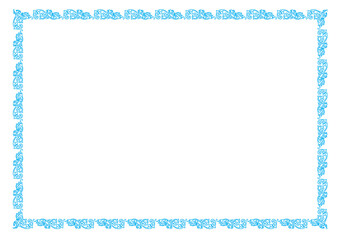 decorative frame border line motif for book page certificate