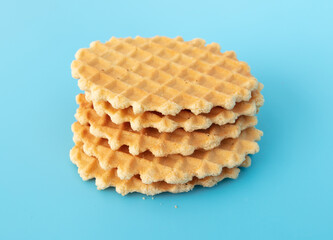 Sweet cookies isolated on blue