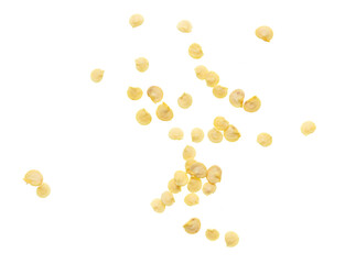Paprika seeds isolated on white background.