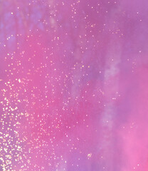 Red smoke with firework sparks in nature during