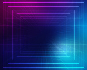 2d illustration Abstract futuristic electronic circuit technology background
