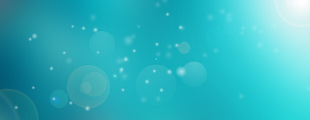 Turquoise background with beautiful bokeh effect.
