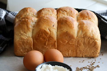 A heritage traditional bread mosbolletjie. Made in the Western Cape South Africa. Of Cape Dutch origin made with grape must and aniseed. Sweet pull apart bread 