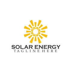 solar energy logo. Solar technology logo design
