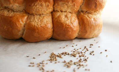 A heritage traditional bread mosbolletjie. Made in the Western Cape South Africa. Made with grape must and aniseed. Sweet pull apart bread 