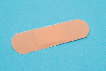 medical plaster on a blue background