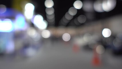 Abstract background blurred many people in the exhibition expo event or trade fair	

