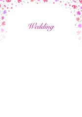 Hand drawn watercolour flower frame illustration, wedding clip art set 