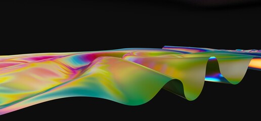 Abstract fluid gradient shape flowing