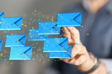 Network Communications with email symbol.
