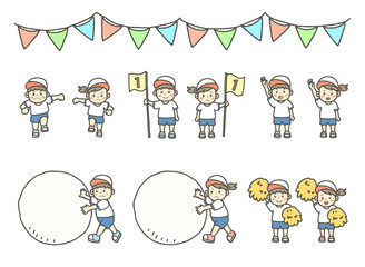 運動会　白組　いろいろ