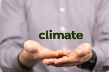climate modern green 3d word