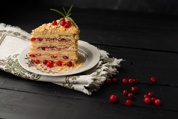 chocolate cake with cherries