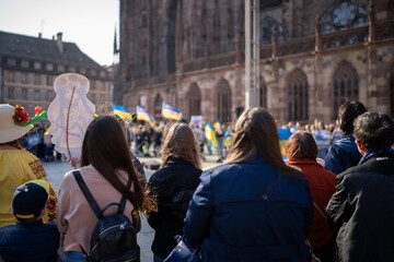 Protest against war in Ukraine - Strasbourg
