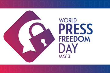 World Press Freedom Day. May 3. Vector illustration. Holiday poster.