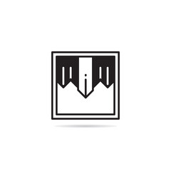 curtain and window icons set