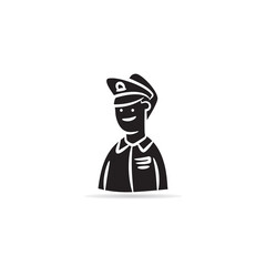 police officer character and avatar illustration