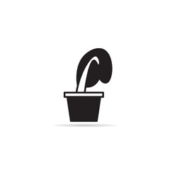 houseplant and tree icon vector illustration