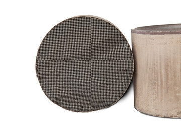 Recycle and purchase of precious non-ferrous metals. Close up on in the cut parts of broken ceramic...