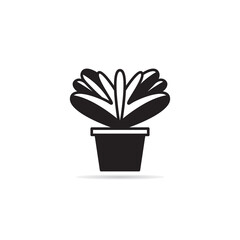 houseplant and tree icon vector illustration