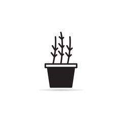 houseplant and tree icon vector illustration