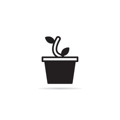 houseplant and tree icon vector illustration