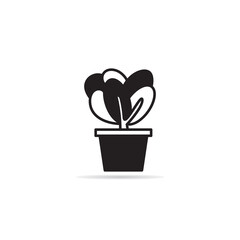 houseplant, plant pot icon vector illustration