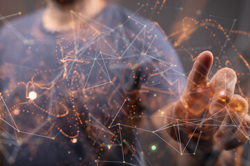 sphere network structure - abstract design connection design