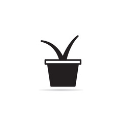 tree and plant pot icon vector illustration