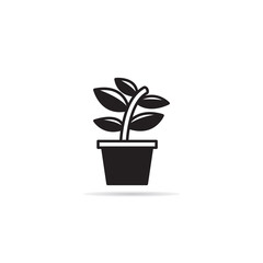 tree and plant pot icon vector illustration