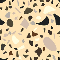 Colorful terrazzo flooring vector seamless in modern style.  Graphic modern pattern.  Seamless vector background.
