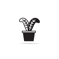 tree and plant pot icon vector illustration