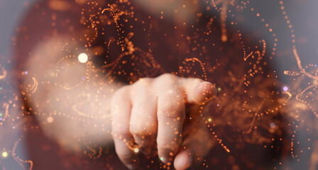 Concept of Network, internet communication. 3d illustration