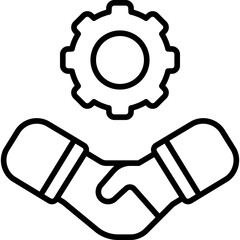teamwork outline icon