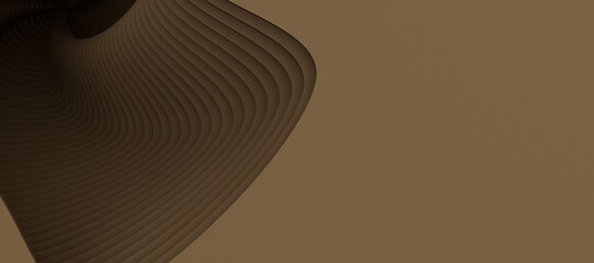 Gold Polygon Background 3D Rendering.