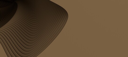 Gold Polygon Background 3D Rendering.