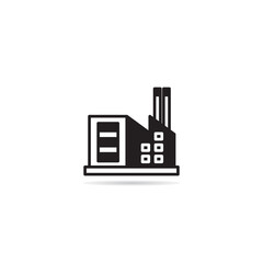 Naklejka premium factory building icon vector illustration