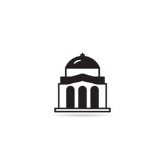 government building icon vector illustration