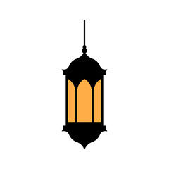 islamic lantern logo icon design template vector