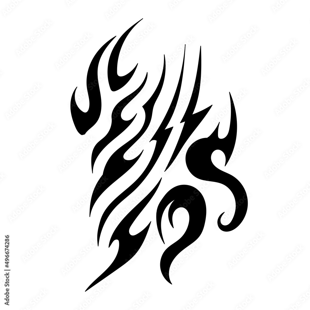 Poster abstract pattern in the form of a tattoo or print on clothes.