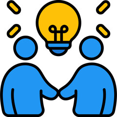 coworker filled outline icon