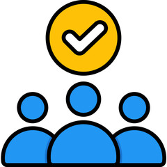 group filled outline icon