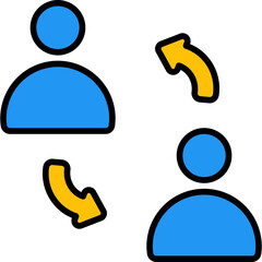 interaction filled outline icon