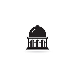 government building icon vector illustration