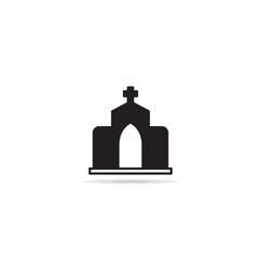church building icon vector illustration