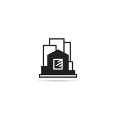 home building icon vector illustration