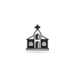church building icon vector illustration